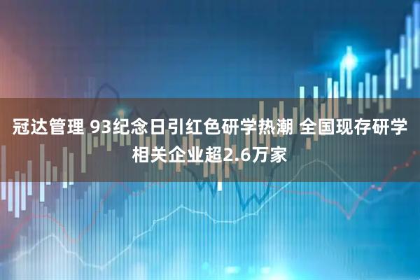 冠达管理 93纪念日引红色研学热潮 全国现存研学相关企业超2.6万家