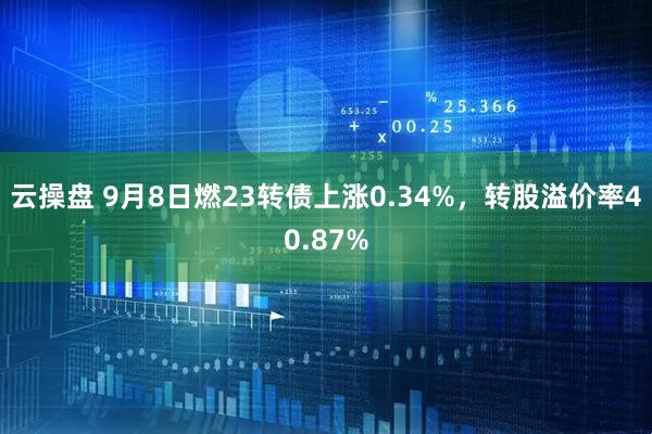 云操盘 9月8日燃23转债上涨0.34%，转股溢价率40.87%